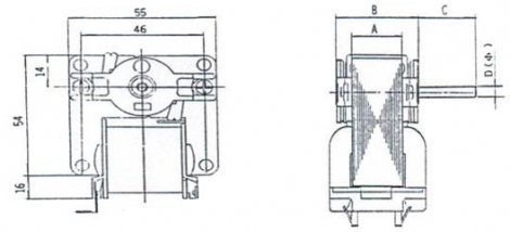Shaded Pole Asynchronous Motor 55 Series